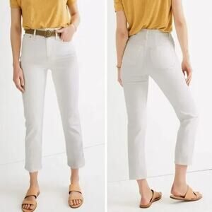 Madewell Classic Straight Jean Tile White Denim Sz 30 Basic Prep